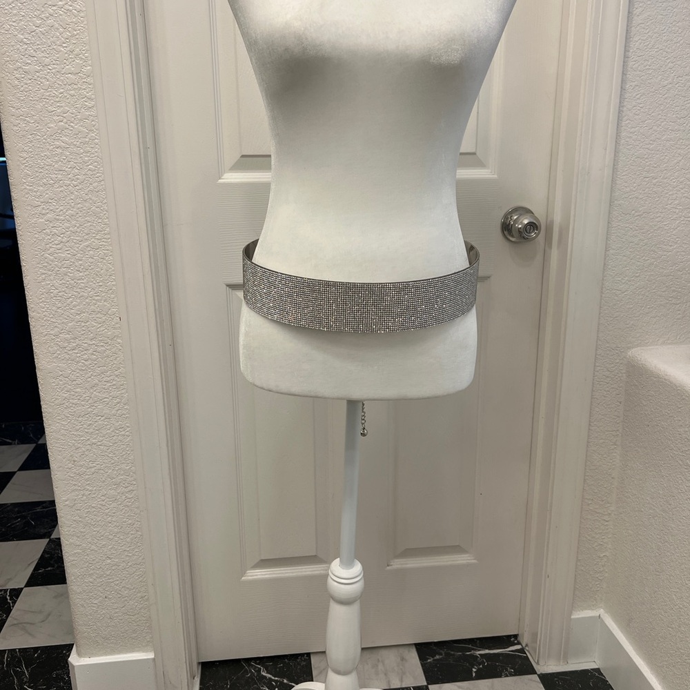 Sparkling Silver Belt-Staple Piece